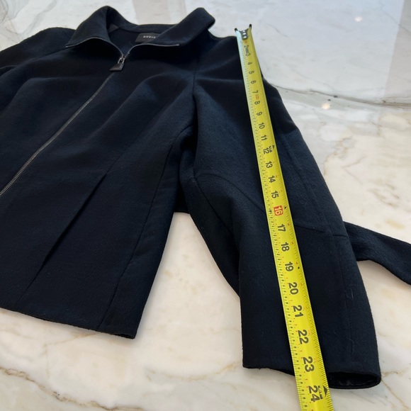 AKRIS BLACK CASHMERE BELTED JACKET SIZE US 10 - Picture 14 of 17